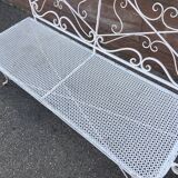 Vintage wrought iron garden bench