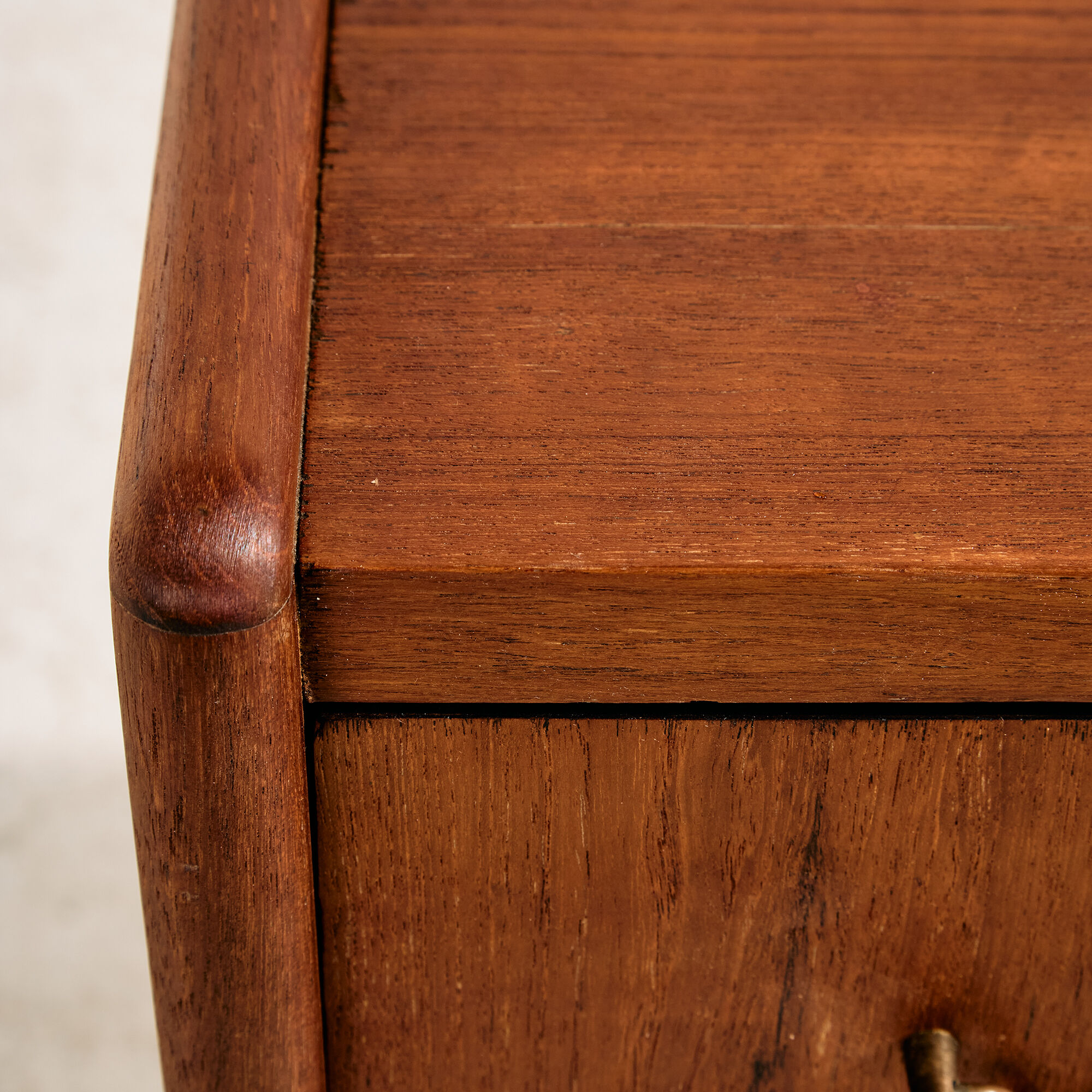 Restored commode in teak and oak