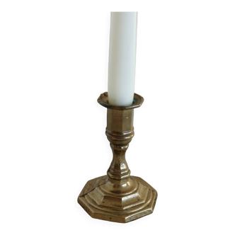 Vintage gold metal candle holder