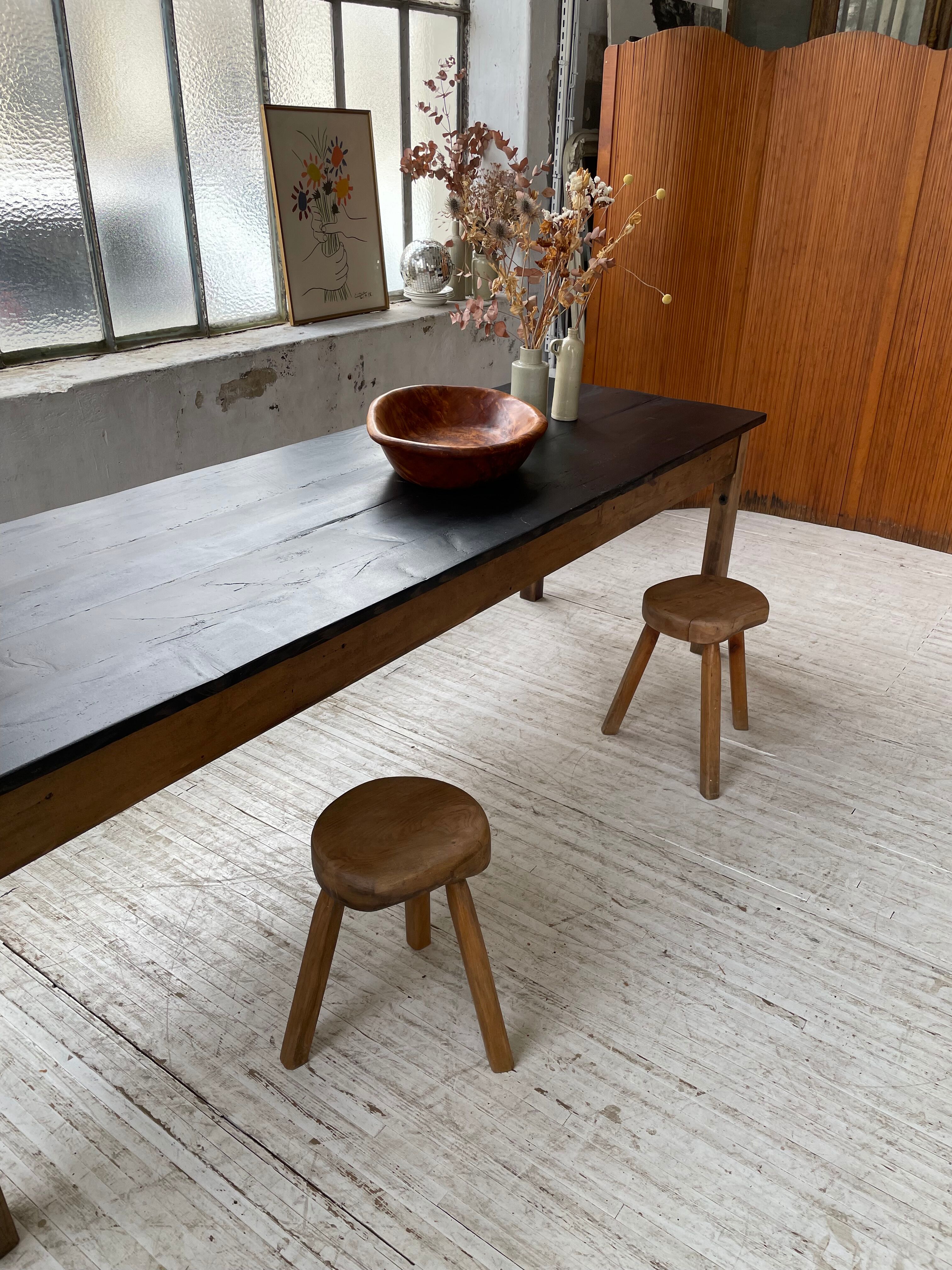 Black pine farm table 250 cm