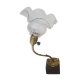 Lampe laiton et verre murale