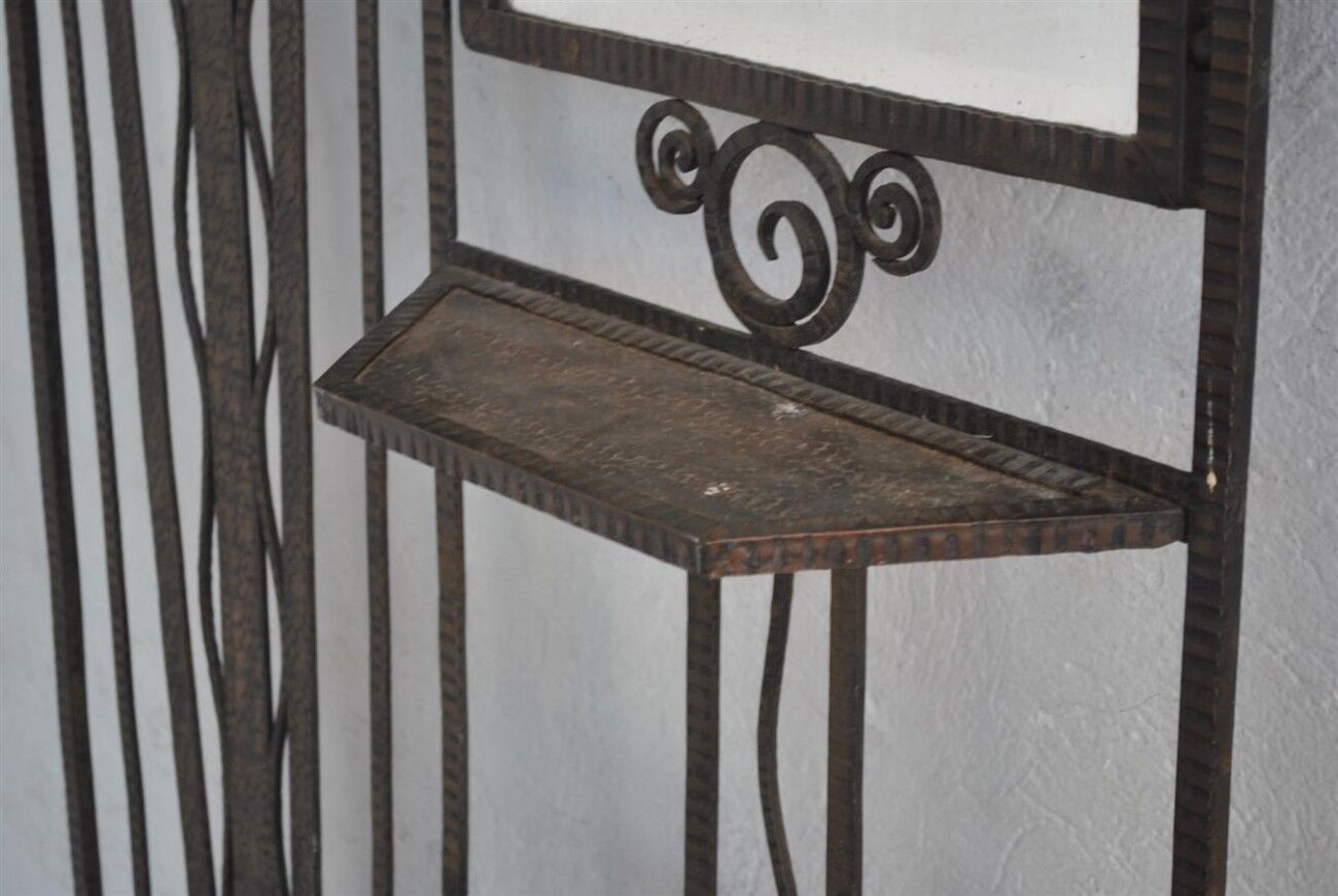 Mirror coat racks in wrought iron 1930 style Art deco
