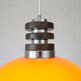 Vintage orange pendant light in mid-century modern style hanging lamp 1970