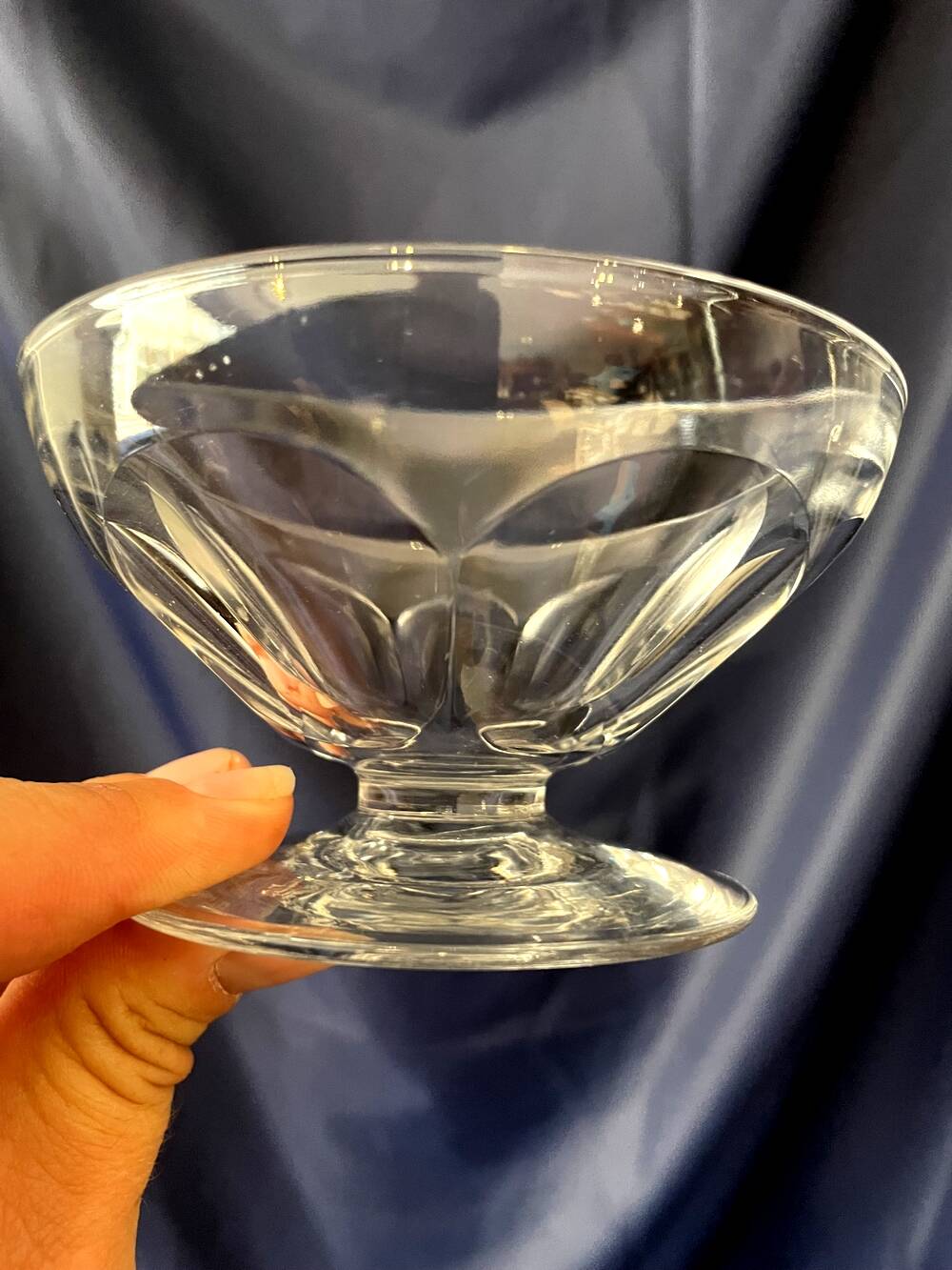 Duo of baccarat crystal champagne glasses, talleyrand model