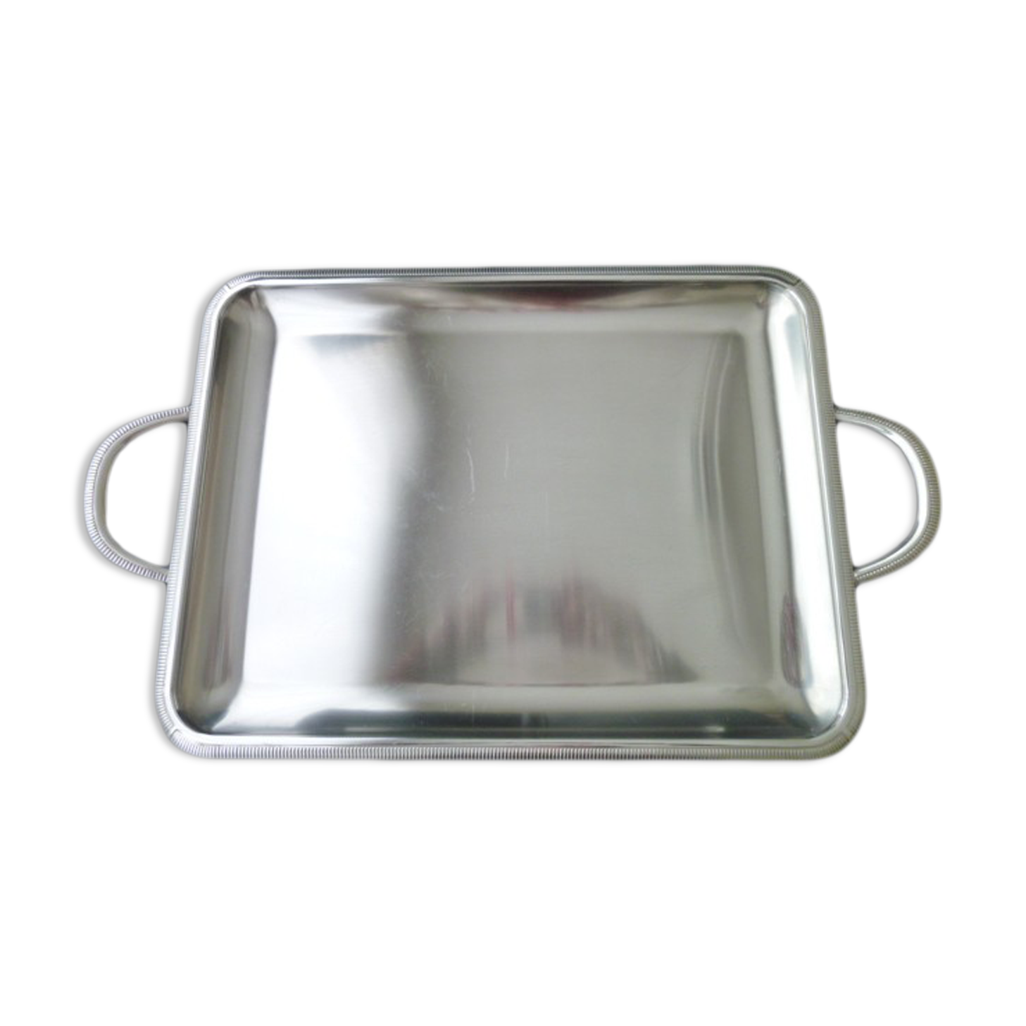 Stainless steel service tray Decor with godrons