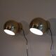 Pair of Scandinavian brass wall lamps 1970