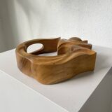 Vase sculpture en bois