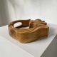 Vase sculpture en bois