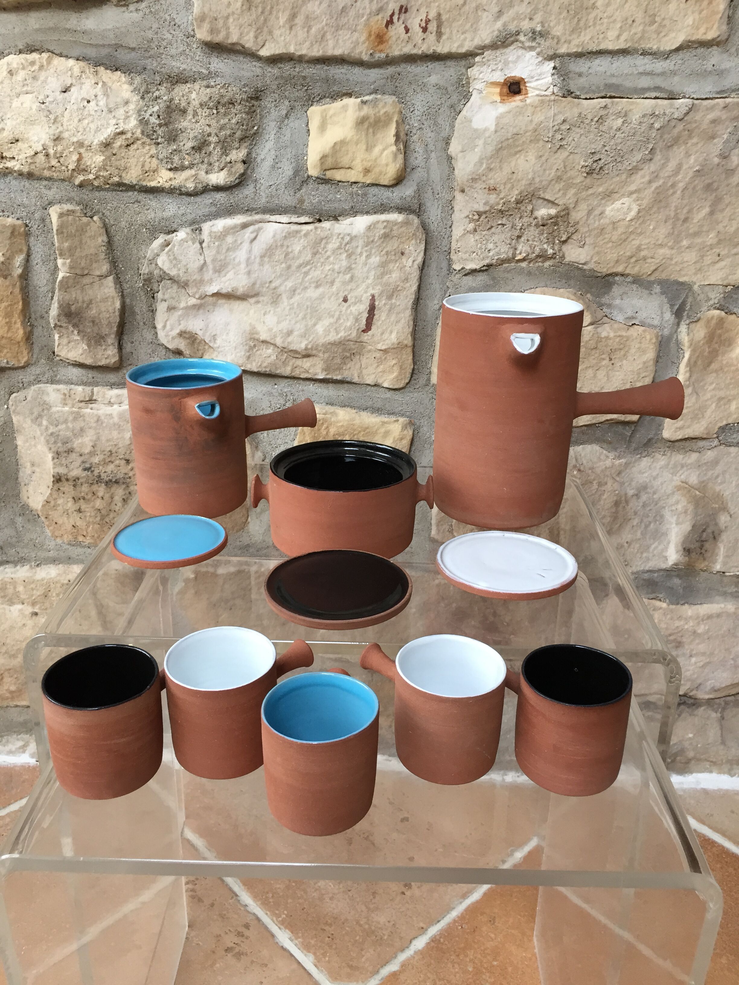 Coffee glazed terracotta