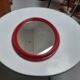 Vintage oval red mirror 60s 70s