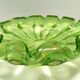 Large Green Bullicante Murano Glass Bowl or Centerpiece with Gold Leaf