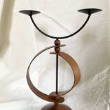 Danish teak candle holder