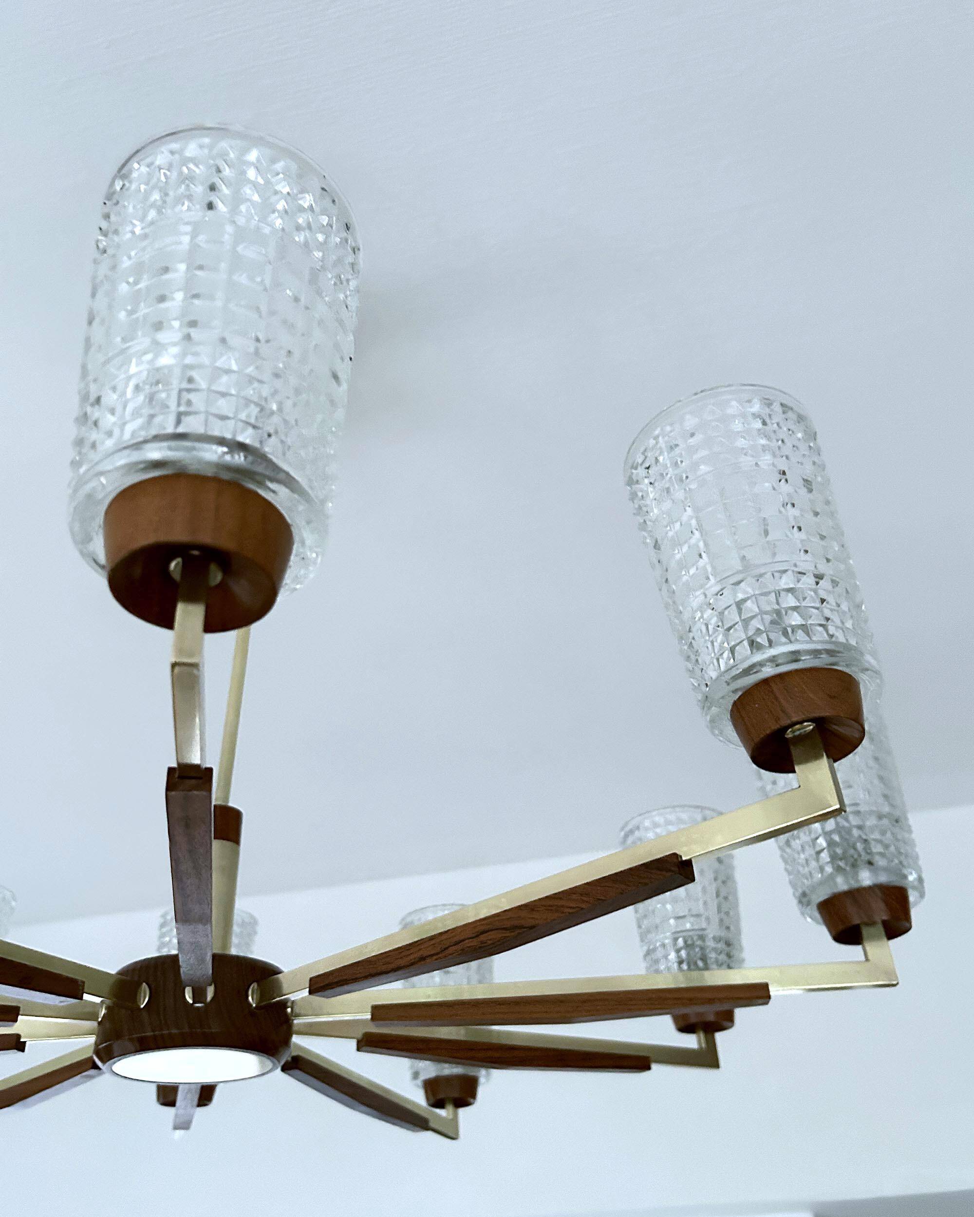 Large Vintage Scandinavian Pendant Light 60s