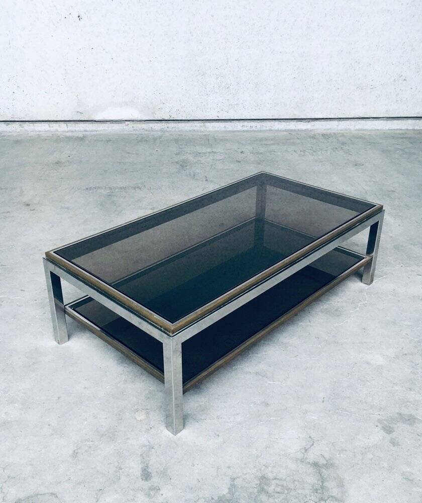 Hollywood Regency Flaminia Two Tier Coffee Table, France, 1970s
