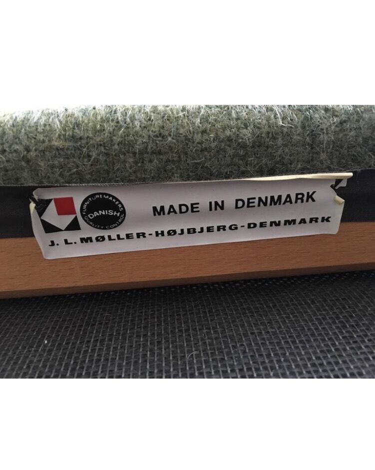 Pair of chairs by JL Moller for Hojbjerg Denmark 1960s teak