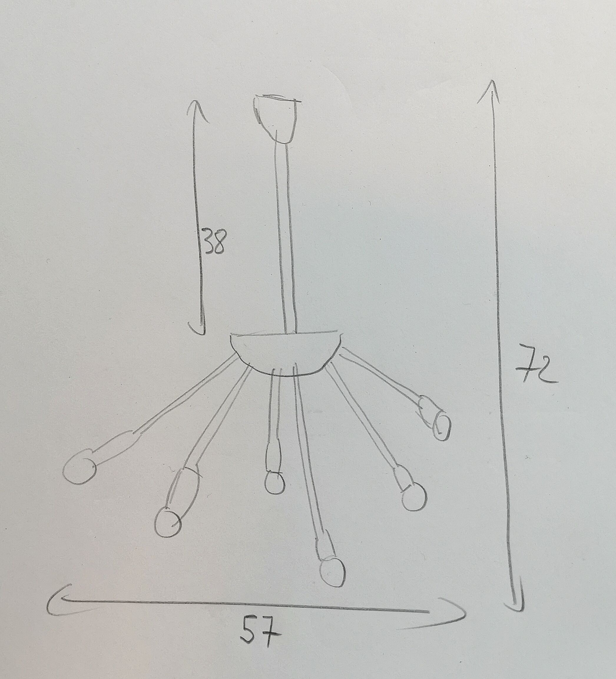 Sputnik chandelier 6 fires 60