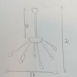 Sputnik chandelier 6 fires 60