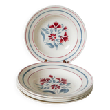 Lot of 5 Lunéville soup plates, Herblay model, 1950