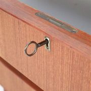 Tall mid-century teak secretary desk / Danish modern design / 1960s