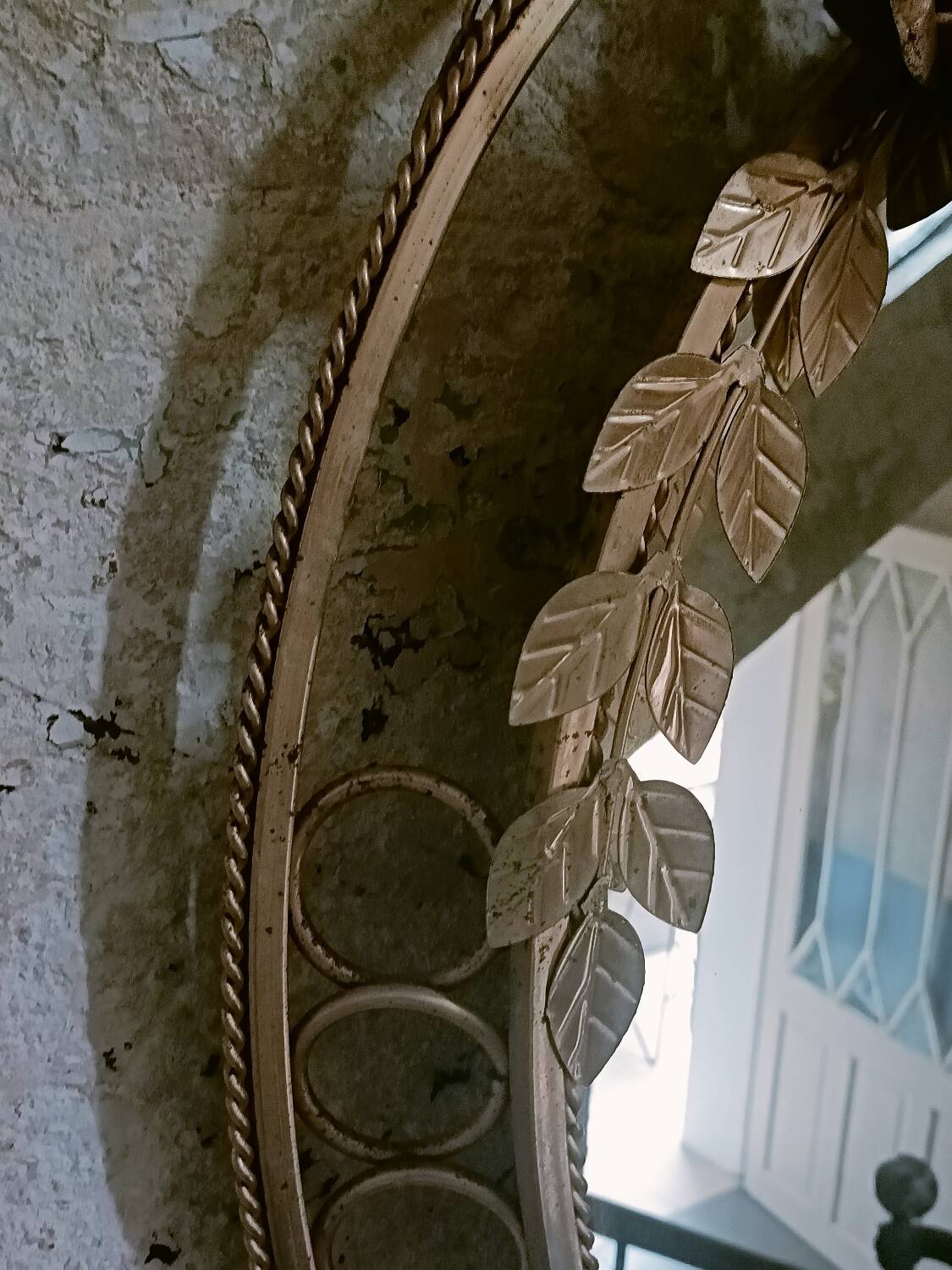 Vintage gold floral mirror