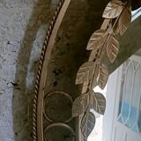 Vintage gold floral mirror