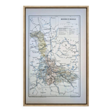 Printed in 1889, Meurthe-et-Moselle, old map.