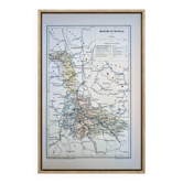 Printed in 1889, Meurthe-et-Moselle, old map.