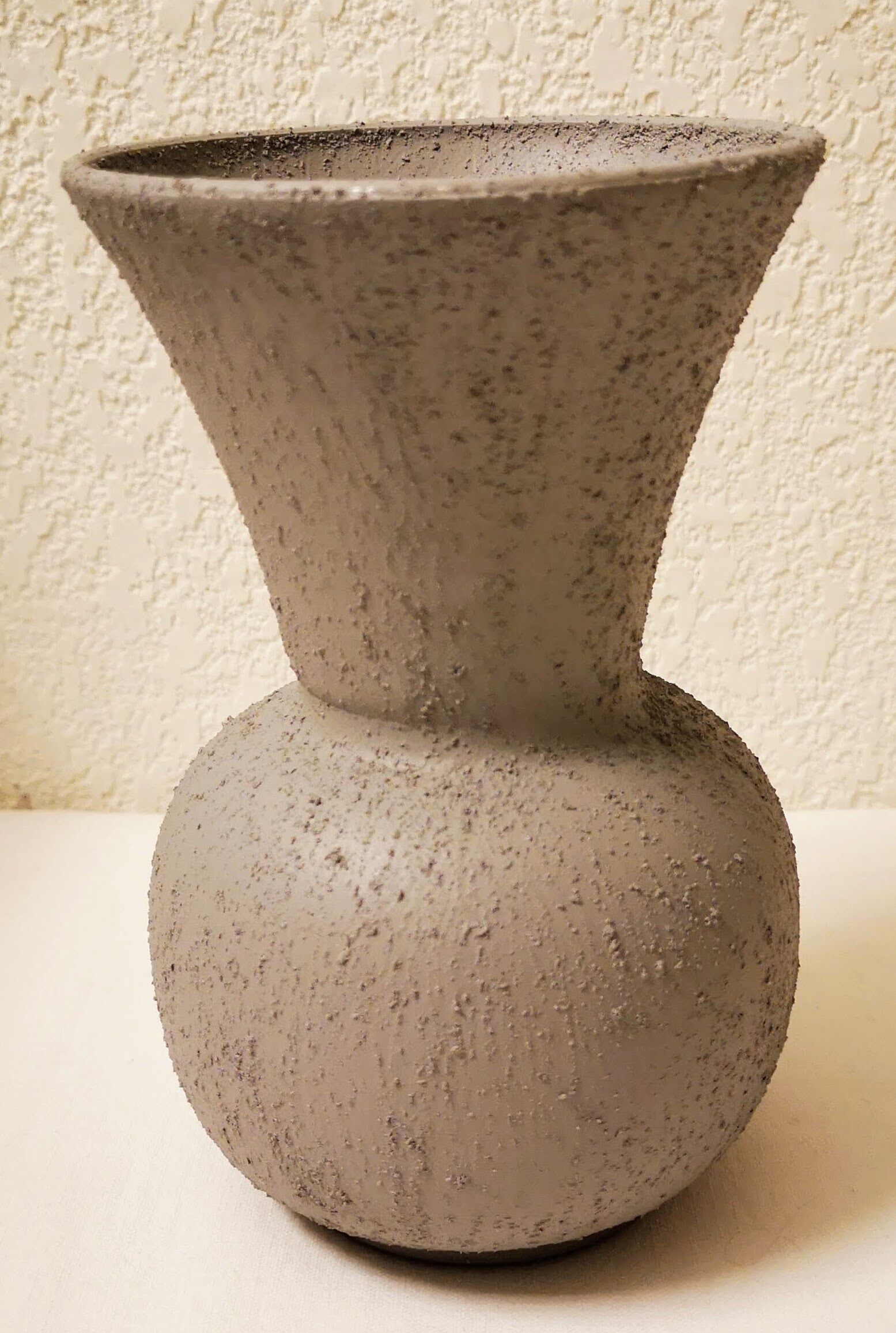 Lot vases glass cemented appearance