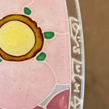 Art Deco enamelled glass basin pendant light by Loys Lucha