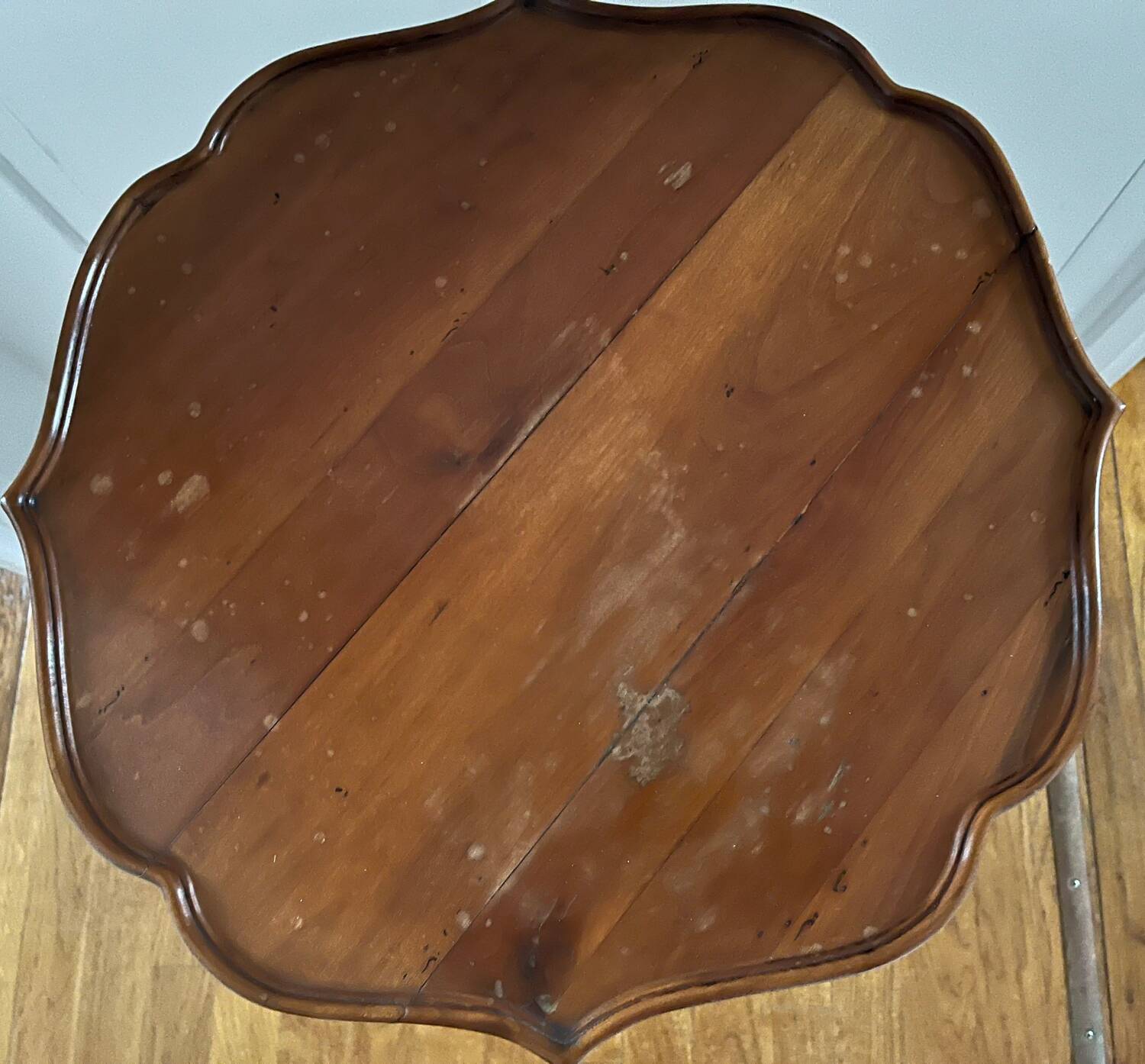 Vintage wooden pedestal table