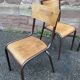 Lot de 4 chaises industrielles école vintage collectivités mullca 6