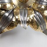 70's Brutalist Brass Wall/Ceiling Light
