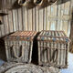Old wicker moving trunk