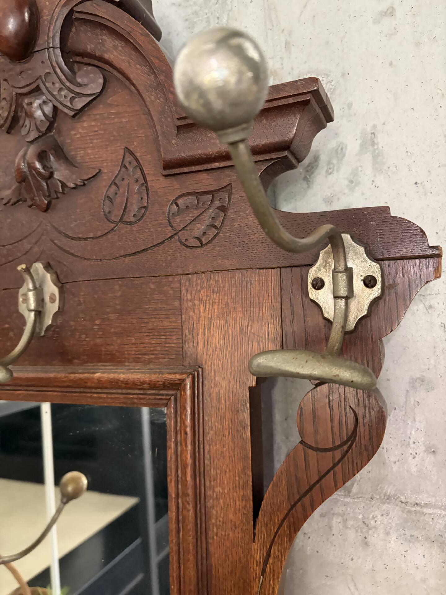 Antique oak carved wardrobe