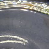 Coupe plate plat verre soufflé moulé coloré jaune miel Pierre D’Avesn Art Déco