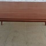 Extendable table with compass legs from the 1950s, extensions not supplied in teak wood – Very good condition