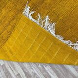 Traditional yellow Moroccan wool rug size 150 x 250 cm