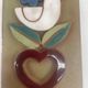 Vintage ceramic wall plaque, bird and heart, Made in Spain, Mithé Espelt style.