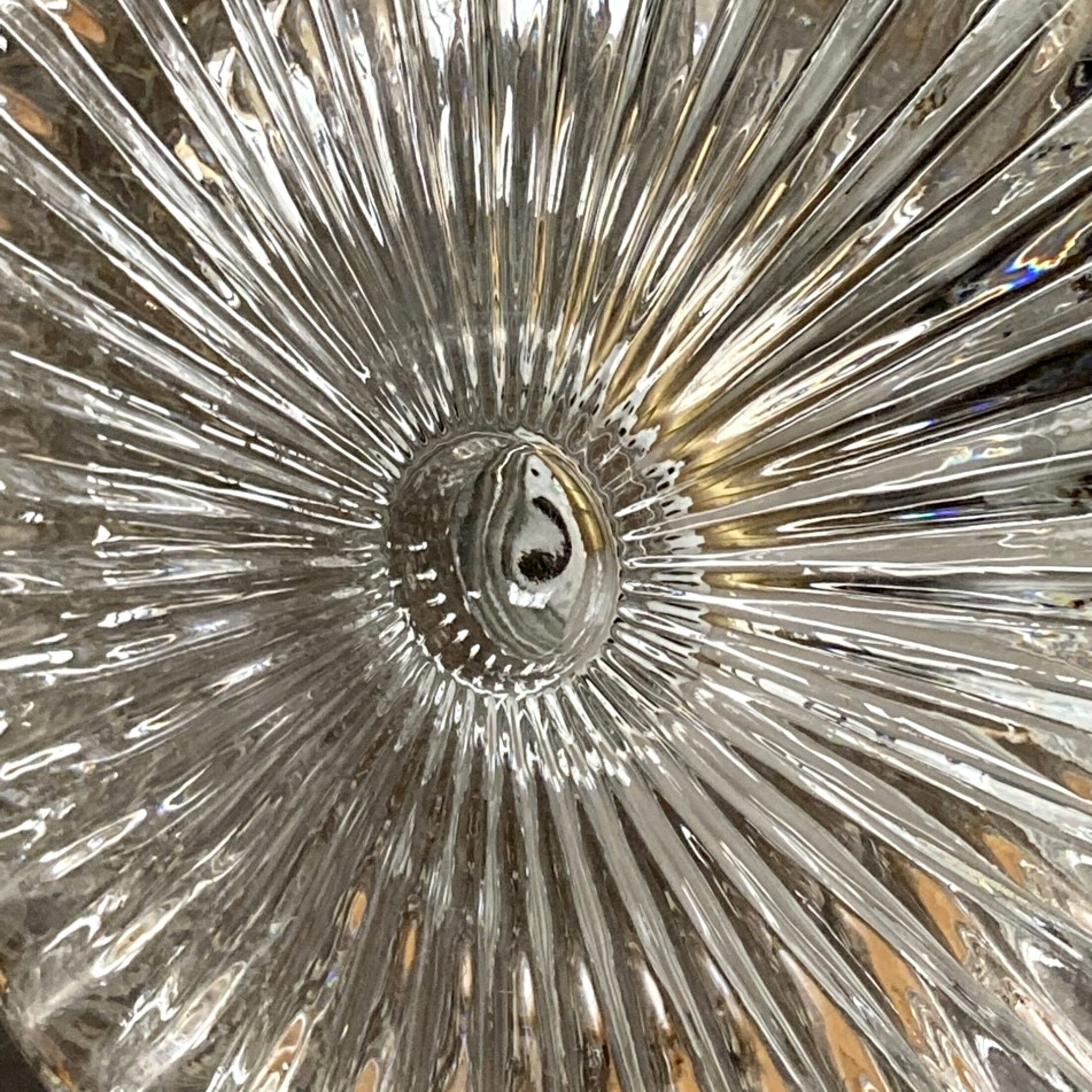 Round sconce hick glass, vintage, seventies