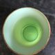Vase Napoleon lll green opaline enamelled and gilded with fine gold