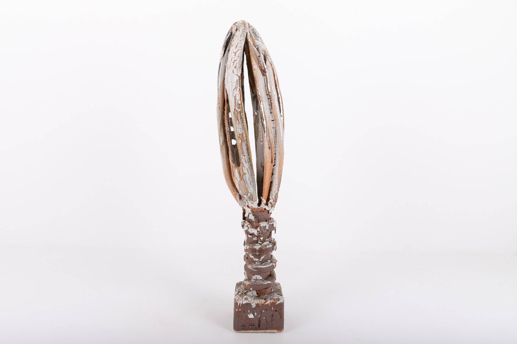 Sculpture artistique unique en céramique émaillée, Sicile