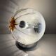 Lamp in chromed metal and blown Murano glass attributed to Mazzega Italy 197