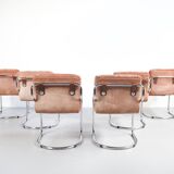 Set of 6 armchairs by Guido Faleschini, 1970s, Mariani Italia, publisher