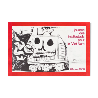 Affiche Intellectuels pour le Vietnam Picasso 1968