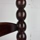 Brutalist wood turned bobbin low rush chair n the style of Charles Dudouyt