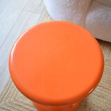 Orange Space Age stool in the Robur Sgabello Americano style