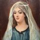 Tableau HST Madone Sainbte vierge fin XIX° signé Chiery pour restauration