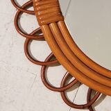 Rattan mirror