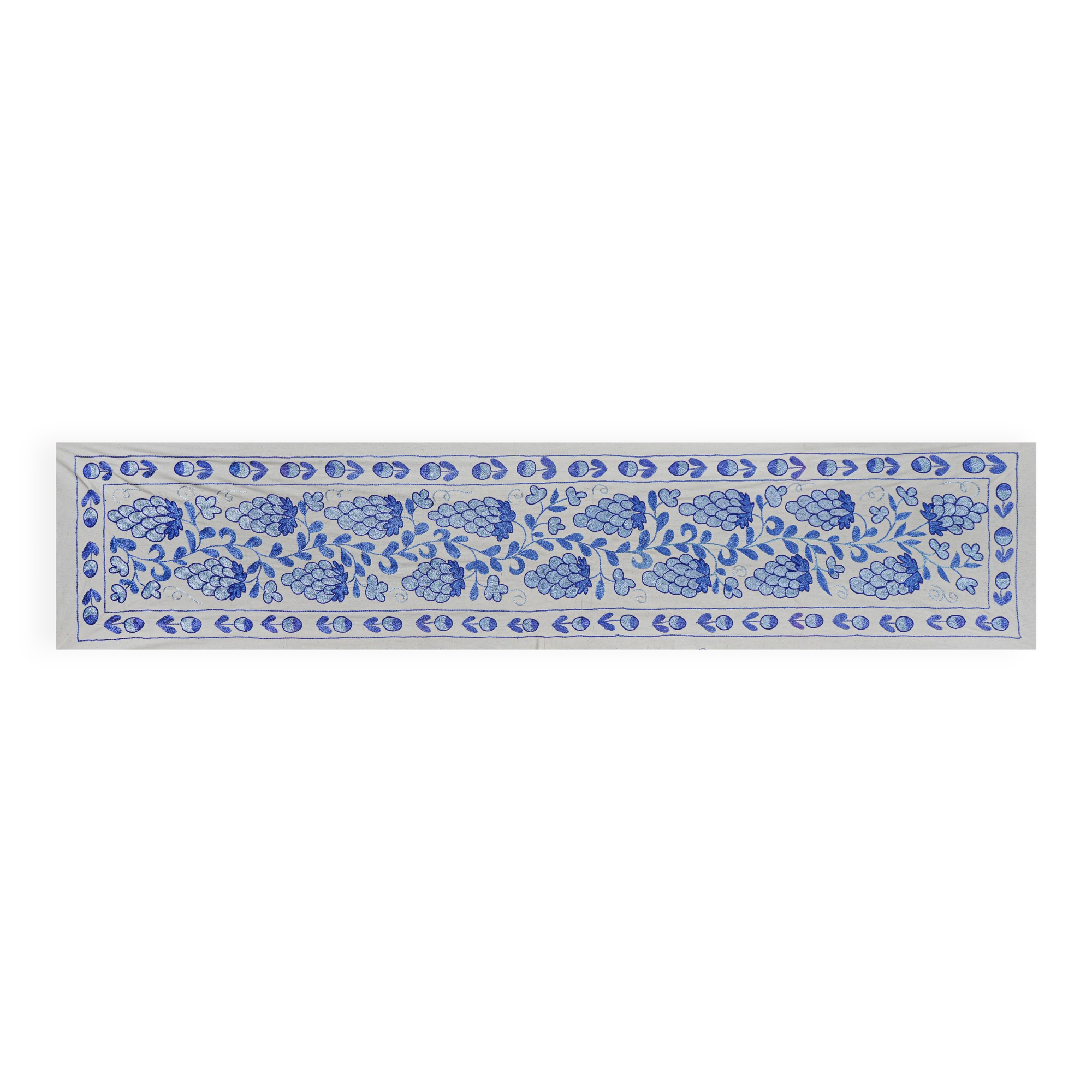 Hand-knotted rug, vintage Turkish rug 43x178 cm