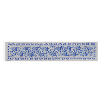 Hand-knotted rug, vintage Turkish rug 43x178 cm